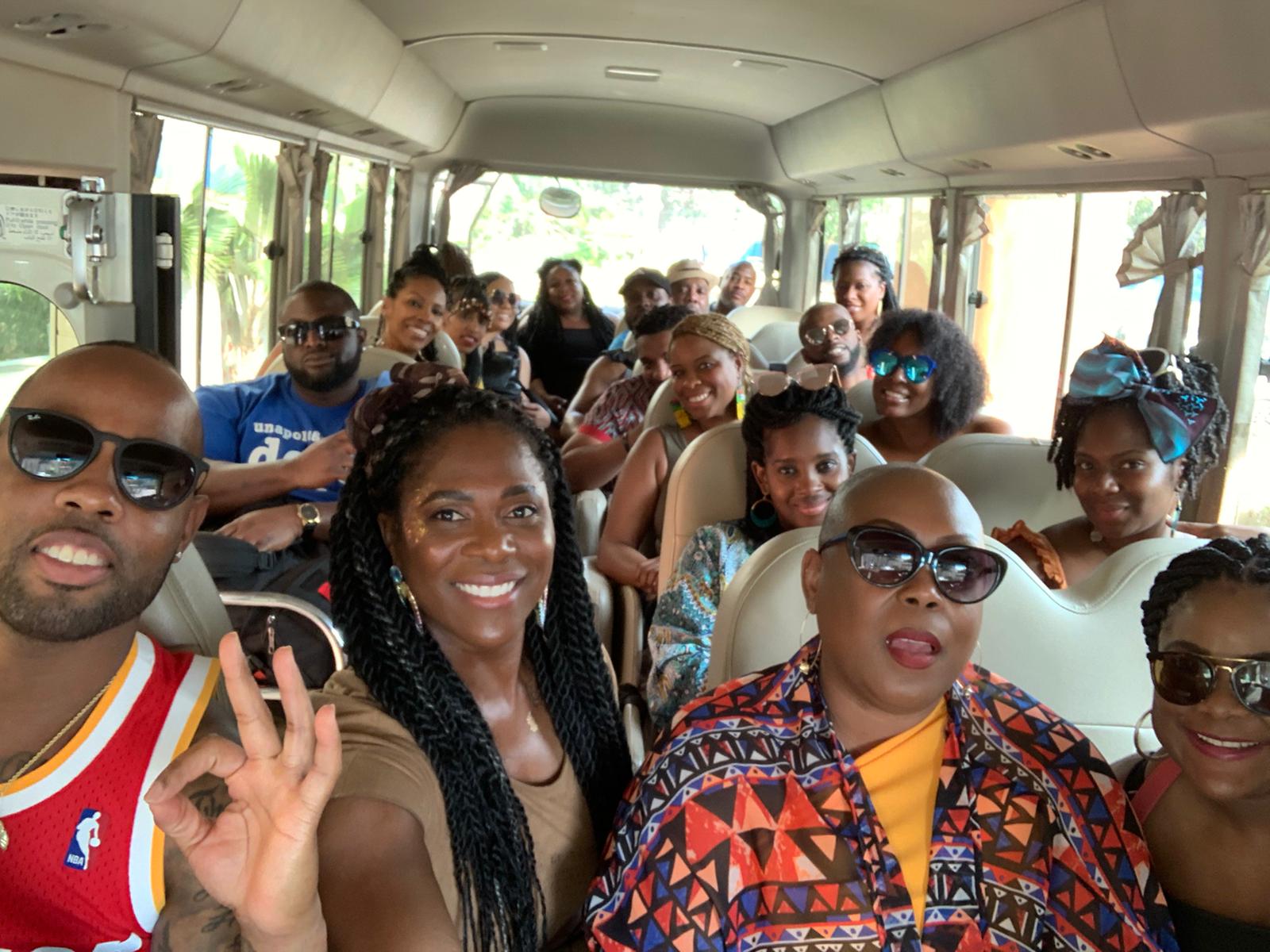 BATW travelers smiling together on a group trip in Ghana